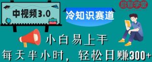 中视频3.0.冷知识赛道：每天半小时，轻松日赚300+【揭秘】-林文副业站