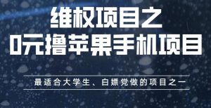 维权项目之0元撸苹果手机项目，最适合大学生、白嫖党做的项目之一【揭秘】-林文副业站