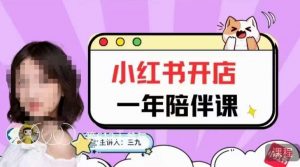 三九小红书开店一年陪伴课，从0到1玩赚小红书开店-林文副业站