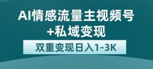 全新AI情感流量主视频号+私域变现，日入1-3K，平台巨大流量扶持【揭秘】-林文副业站