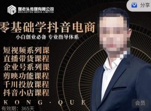 媒老头·零基础学抖音电商,小白创业必备,专业体系课程-林文副业站