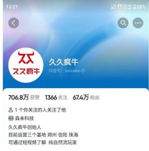 久久疯牛7月自然流起号，自然流起号、主播话术实战课-林文副业站