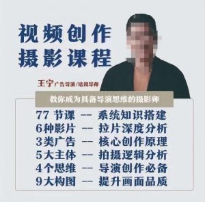 视频创作摄影课程,教你成为具备导演思维的摄影师(导演思维+拍摄技巧+拉片解析+职业发展建议)-林文副业站
