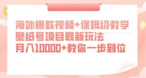 海外爆款视频+保姆级教学，壁纸号项目最新玩法，月入10000+教你一步到位【揭秘】-林文副业站