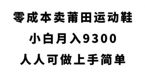 零成本卖莆田运动鞋，小白月入9300，人人可做上手简单【揭秘】-林文副业站