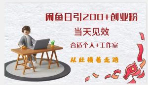 闲鱼精准引流创业粉，日引200+，当天见效，从此横着走-林文副业站