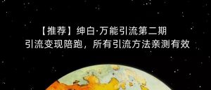 【推荐】绅白·万能引流第二期，引流变现陪跑，所有引流方法亲测有效-林文副业站