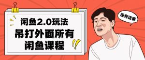 闲鱼2.0玩法单号每天日入2000，吊打市面所有课程-林文副业站