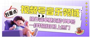 视频号音乐领域项目玩法，操作简单基本和书单号一样，特别容易上热门【揭秘】-林文副业站