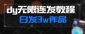 首发dy无限连发连怼来了，日发3w作品涨粉30w【仅揭秘】-林文副业站