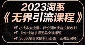 2023淘系无界引流实操课程，​小成本大流量，低价引流快速拉新收割，让你快速掌握无界突破瓶颈-林文副业站