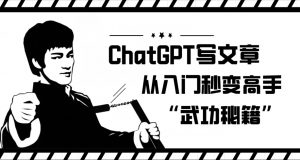 ChatGPT写文章，从入门秒变高手的‘武功秘籍’【揭秘】-林文副业站