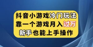 抖音小游戏冷门玩法，靠一个游戏月入过万，新手也能轻松上手【揭秘】-林文副业站
