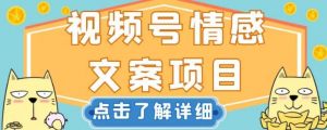 视频号情感文案项目，简单操作，新手小白轻松上手日入200+【揭秘】-林文副业站