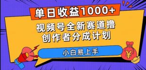 单日收益1000+，视频号全新赛道撸创作者分成计划，小白易上手【揭秘】-林文副业站
