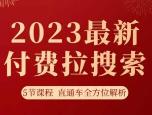 淘系2023最新付费拉搜索实操打法，​5节课程直通车全方位解析-林文副业站