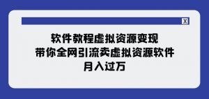 软件教程虚拟资源变现：带你全网引流卖虚拟资源软件，月入过万（11节课）-林文副业站