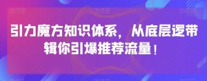 引力魔方知识体系，从底层逻‮带辑‬你引爆‮荐推‬流量！-林文副业站