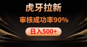 虎牙拉新项目,审核通过率90%,日入1000+-林文副业站