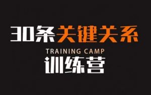 30条关键关系训练营,你关系最近的5个人决定你的财富水平-林文副业站