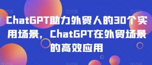 ChatGPT助力外贸人的30个实用场景,ChatGPT在外贸场景的高效应用-林文副业站