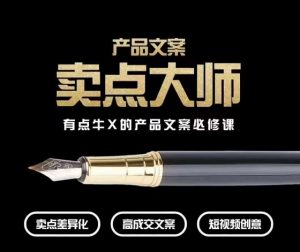 产品文案【卖点大师】高转化电商,有点牛X的产品文案必修课-林文副业站