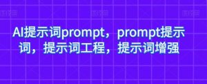 AI提示词prompt，prompt提示词，提示词工程，提示词增强-林文副业站
