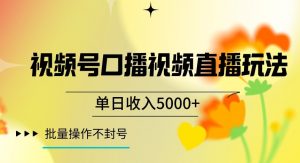 视频号囗播视频直播玩法,单日收入5000+,批量操作不封号【揭秘】-林文副业站