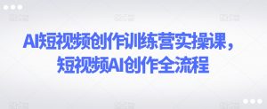 AI短视频创作训练营实操课，短视频AI创作全流程-林文副业站