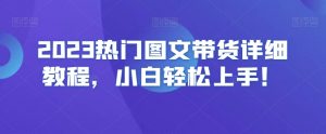 2023热门图文带货详细教程,小白轻松上手!-林文副业站
