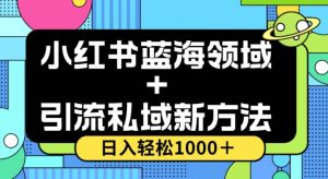 小红书蓝海虚拟＋引流私域新方法，100%不限流，日入轻松1000＋，小白无脑操作【揭秘】-林文副业站