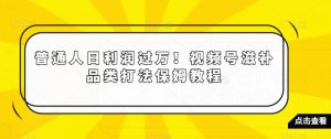 普通人日利润过万！视频号滋补品类打法保姆教程【揭秘】-林文副业站