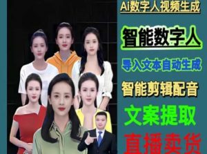 伍老师Ai数字人快速剪辑制作以及变现视频课-林文副业站