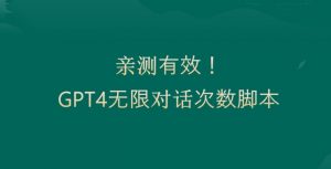 亲测有用：GPT4.0突破3小时对话次数限制！无限对话！正规且有效【揭秘】-林文副业站