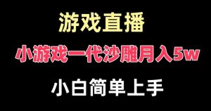 玩小游戏一代沙雕月入5w，爆裂变现，快速拿结果，高级保姆式教学【揭秘】-林文副业站