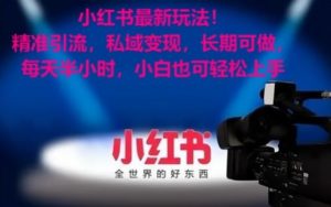 小红书最新玩法！精准引流，私域变现，长期可做，每天半小时，小白也可轻松上手【揭秘】-林文副业站
