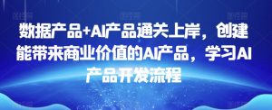 数据产品+AI产品通关上岸，创建能带来商业价值的AI产品，学习AI产品开发流程-林文副业站