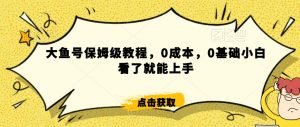 怎么样靠阿里大厂撸金,背靠大厂日入2000+,大鱼号保姆级教程,0成本,0基础小白看了就能上手【揭秘】-林文副业站