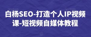 白杨SEO-打造个人IP视频课-短视频自媒体教程-林文副业站