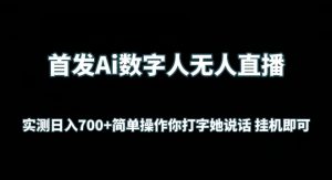 首发Ai数字人无人直播，实测日入700+无脑操作 你打字她说话挂机即可【揭秘】-林文副业站