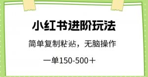 小红书进阶玩法，一单150-500+，简单复制粘贴，小白也能轻松上手【揭秘】-林文副业站