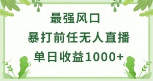 暴打前任小游戏无人直播单日收益1000+，收益稳定，爆裂变现，小白可直接上手【揭秘】-林文副业站