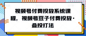 视频号付费投放系统课程，视频号豆子付费投放·叠投打法-林文副业站