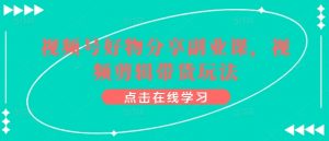 视频号好物分享副业课，视频剪辑带货玩法-林文副业站