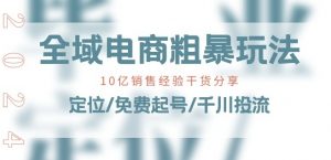 全域电商-粗暴玩法课:10亿销售经验干货分享!定位/免费起号/千川投流-林文副业站