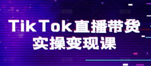 TikTok直播带货实操变现课:系统起号、科学复盘、变现链路、直播配置、小店操作流程、团队搭建等。-林文副业站