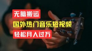 无脑搬运,简单操作音乐短视频,月入过W不是梦【揭秘】-林文副业站