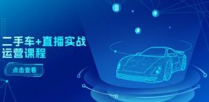 二手车+直播实战运营课程：直播推荐/短视频推荐/千川投放/直播全流程-林文副业站