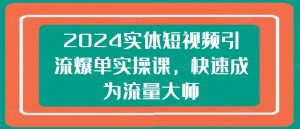 2024实体短视频引流爆单实操课,快速成为流量大师-林文副业站