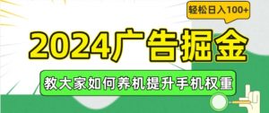 2024广告掘金，教大家如何养机提升手机权重，轻松日入100+【揭秘】-林文副业站